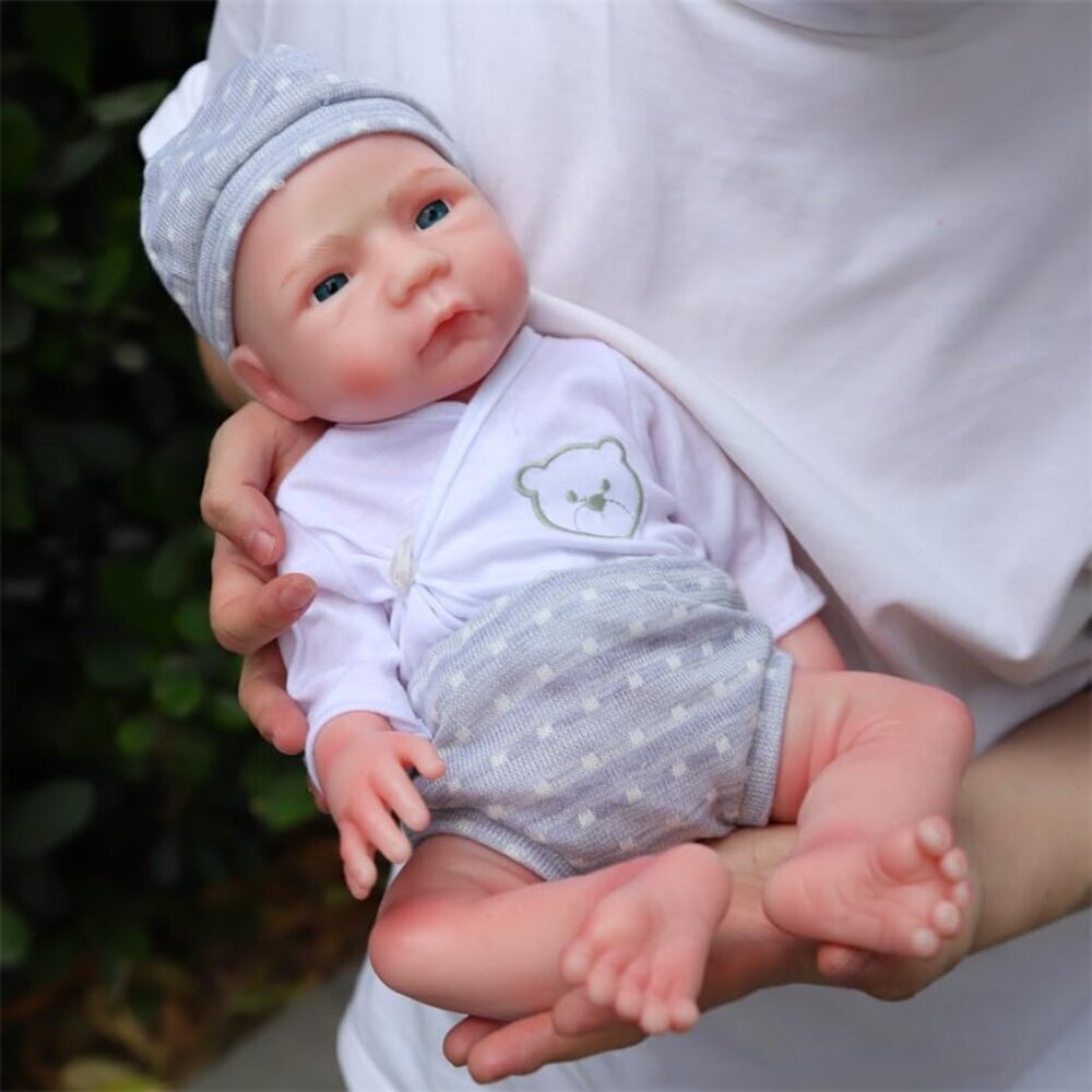 🆕18.5 Full Silicone Reborn Baby Doll Soft Solid Newborn Infant Girl Dolls